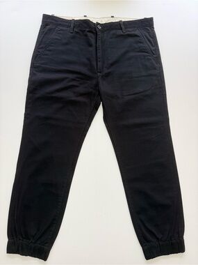 Men's Black Jogger Pants - Casual Elastic Cuff Sweatpants